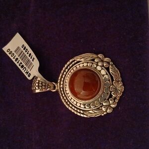 2191060-5. Unisex Handmade Bali Legacy Collection -Red Jasper & Sterling